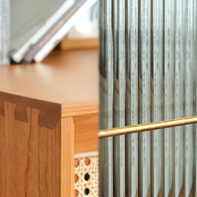 Closed Back Bookshelf Solid Wood Contemporary Bookcase with Doors Clearhalo 'Bookcases' 'furn' 'furn_bookcases' 'Furniture' 'Office Furniture' 7189919