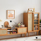 Closed Back Bookshelf Solid Wood Contemporary Bookcase with Doors Clearhalo 'Bookcases' 'furn' 'furn_bookcases' 'Furniture' 'Office Furniture' 7189925