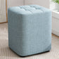 Modern Pouf Ottoman Cotton Upholstered Tufted Solid Color Square Ottoman Blue 1 Piece Clearhalo 'furn' 'furn_ottomans_poufs' 'Furniture' 'Living Room Furniture' 'Ottomans & Poufs' 'ottomans_poufs' 7191195