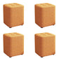Modern Pouf Ottoman Cotton Upholstered Tufted Solid Color Square Ottoman Orange 4 Piece Set Clearhalo 'furn' 'furn_ottomans_poufs' 'Furniture' 'Living Room Furniture' 'Ottomans & Poufs' 'ottomans_poufs' 7191203