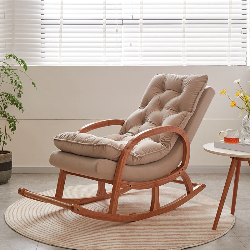 Moderne stijl houten schommelstoel lounge vrije tijd chaise stoel voor binnen