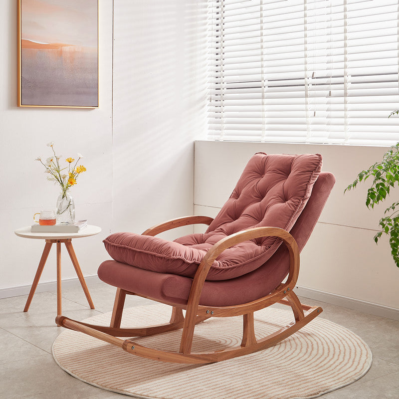Moderne stijl houten schommelstoel lounge vrije tijd chaise stoel voor binnen