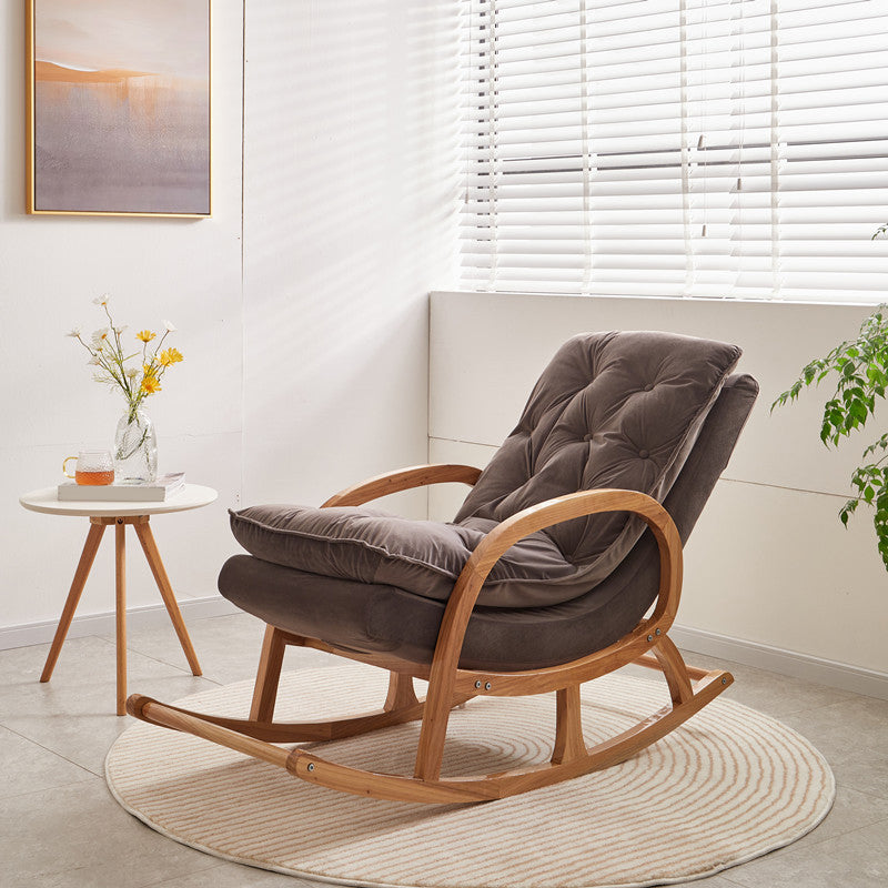 Moderne stijl houten schommelstoel lounge vrije tijd chaise stoel voor binnen