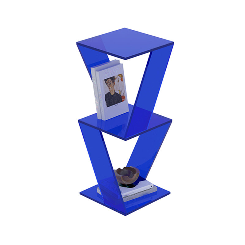 Contemporary Closed Back Vertical Bookshelf Acrylic Bookcase for Home Office Blue 2 Clearhalo 'Bookcases' 'furn' 'furn_bookcases' 'Furniture' 'Office Furniture' 7191337