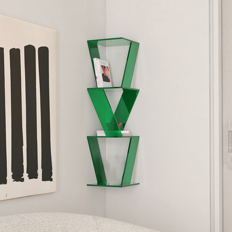 Contemporary Closed Back Vertical Bookshelf Acrylic Bookcase for Home Office Clearhalo 'Bookcases' 'furn' 'furn_bookcases' 'Furniture' 'Office Furniture' 7191341