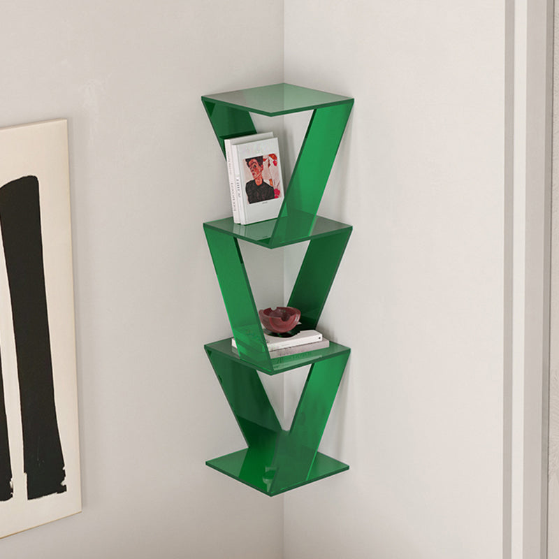 Contemporary Closed Back Vertical Bookshelf Acrylic Bookcase for Home Office Clearhalo 'Bookcases' 'furn' 'furn_bookcases' 'Furniture' 'Office Furniture' 7191342