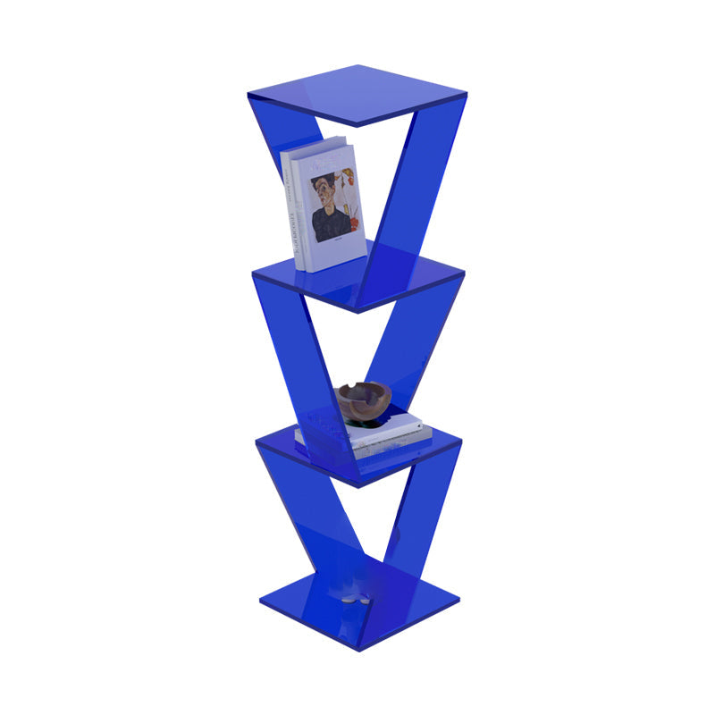 Contemporary Closed Back Vertical Bookshelf Acrylic Bookcase for Home Office Clearhalo 'Bookcases' 'furn' 'furn_bookcases' 'Furniture' 'Office Furniture' 7191345