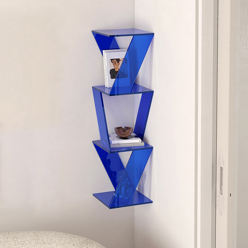 Contemporary Closed Back Vertical Bookshelf Acrylic Bookcase for Home Office Clearhalo 'Bookcases' 'furn' 'furn_bookcases' 'Furniture' 'Office Furniture' 7191352