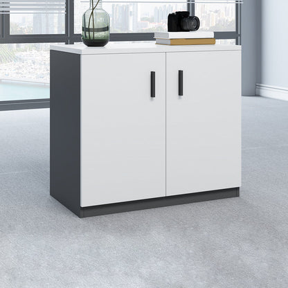 Archivo de madera de archivo de oficinas de estilo moderno con puertas