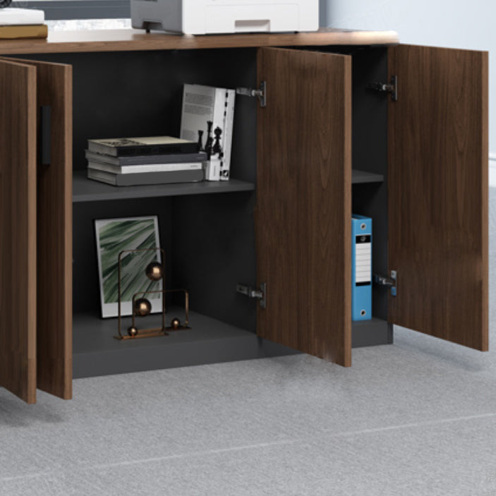 Archivo de madera de archivo de oficinas de estilo moderno con puertas