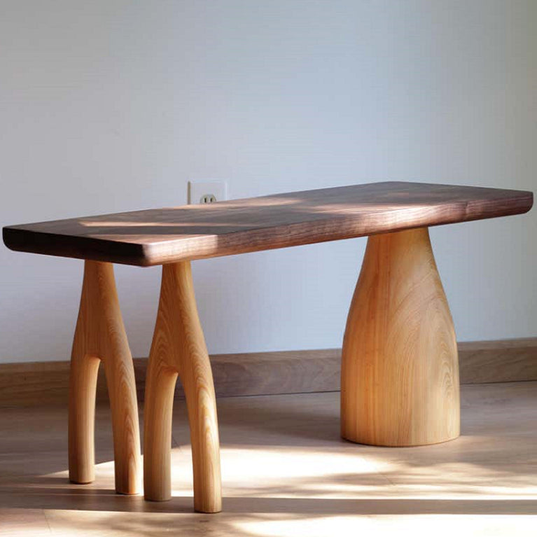 Conférence de bureau de forme rectangulaire Tableau de conférence 3 jambes en marron brun