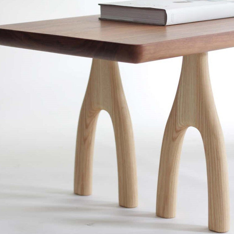 Conférence de bureau de forme rectangulaire Tableau de conférence 3 jambes en marron brun