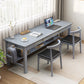 Modern Solid Wood Writing Desk Home Rectangular Office Desk with 2 Storage Drawers