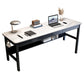 Rectangular Shaped Stone Office Desk 4 Legs Writing Desk for Home Black Clearhalo 'furn' 'furn_office_desk' 'Furniture' 'Office Desks' 'Office Furniture' 'office_desk' 7192985