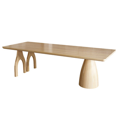 Rectangular Shaped Office Conference Table Wooden Writing Desk in Natural Clearhalo 'furn' 'furn_office_desk' 'Furniture' 'Office Desks' 'Office Furniture' 'office_desk' 7193000