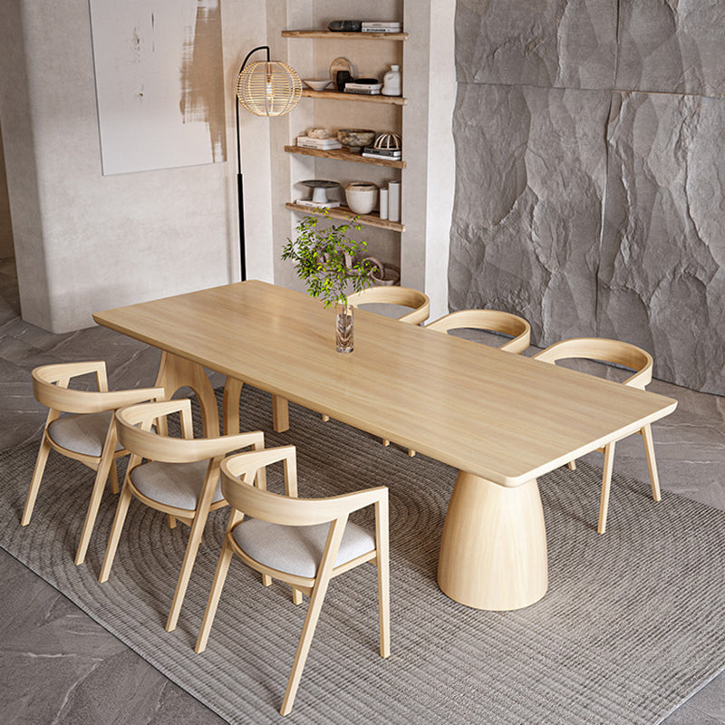 Rectangular Shaped Office Conference Table Wooden Writing Desk in Natural Clearhalo 'furn' 'furn_office_desk' 'Furniture' 'Office Desks' 'Office Furniture' 'office_desk' 7193001