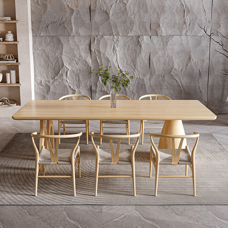 Rectangular Shaped Office Conference Table Wooden Writing Desk in Natural Clearhalo 'furn' 'furn_office_desk' 'Furniture' 'Office Desks' 'Office Furniture' 'office_desk' 7193002