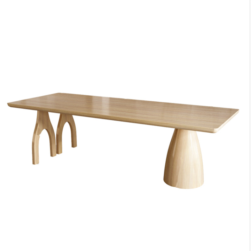 Rectangular Shaped Office Conference Table Wooden Writing Desk in Natural Clearhalo 'furn' 'furn_office_desk' 'Furniture' 'Office Desks' 'Office Furniture' 'office_desk' 7193004