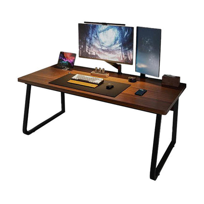 Antieke afwerking Office Desk rechthoekige computerbureau met metalen benen