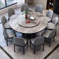 Sintered Stone Dining Table Round Wooden Base Dinner Table for Dining Room Clearhalo 'Dining Tables & Seating' 'Dining Tables' 'dining_table' 'furn' 'furn_dining_table' 'Furniture' 'Kitchen & Dining Furniture' 7193173