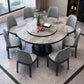 Sintered Stone Dining Table Round Wooden Base Dinner Table for Dining Room Clearhalo 'Dining Tables & Seating' 'Dining Tables' 'dining_table' 'furn' 'furn_dining_table' 'Furniture' 'Kitchen & Dining Furniture' 7193174
