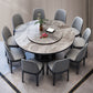 Sintered Stone Dining Table Round Wooden Base Dinner Table for Dining Room Clearhalo 'Dining Tables & Seating' 'Dining Tables' 'dining_table' 'furn' 'furn_dining_table' 'Furniture' 'Kitchen & Dining Furniture' 7193176