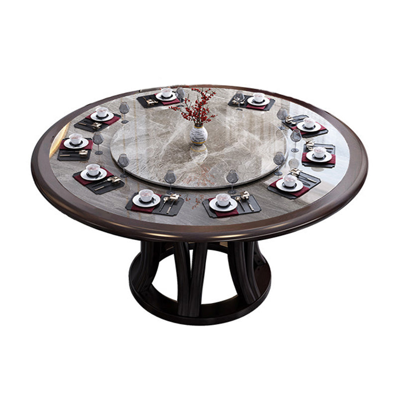 Traditional Round Dining Table for Home Brown Solid Wood Dinette Table Without Chairs Clearhalo 'Dining Tables & Seating' 'Dining Tables' 'dining_table' 'furn' 'furn_dining_table' 'Furniture' 'Kitchen & Dining Furniture' 7193206