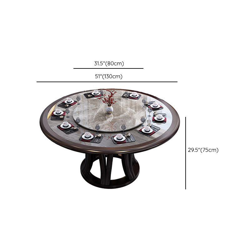 Traditional Round Dining Table for Home Brown Solid Wood Dinette Table Clearhalo 'Dining Tables & Seating' 'Dining Tables' 'dining_table' 'furn' 'furn_dining_table' 'Furniture' 'Kitchen & Dining Furniture' 7193212