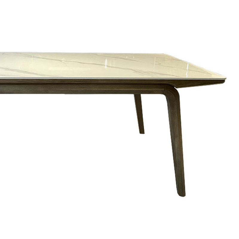 Ash Wood Frame Dinette Table Modern Rectangle Dining Table for Home Clearhalo 'Dining Tables & Seating' 'Dining Tables' 'dining_table' 'furn' 'furn_dining_table' 'Furniture' 'Kitchen & Dining Furniture' 7193240