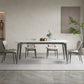Stainless Steel Frame Dinette Table Stone Top Rectangle Dining Table Clearhalo 'Dining Tables & Seating' 'Dining Tables' 'dining_table' 'furn' 'furn_dining_table' 'Furniture' 'Kitchen & Dining Furniture' 7193252