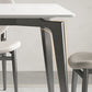 Stainless Steel Frame Dinette Table Stone Top Rectangle Dining Table Clearhalo 'Dining Tables & Seating' 'Dining Tables' 'dining_table' 'furn' 'furn_dining_table' 'Furniture' 'Kitchen & Dining Furniture' 7193256