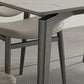 Stainless Steel Frame Dinette Table Stone Top Rectangle Dining Table Clearhalo 'Dining Tables & Seating' 'Dining Tables' 'dining_table' 'furn' 'furn_dining_table' 'Furniture' 'Kitchen & Dining Furniture' 7193257