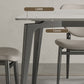 Stainless Steel Frame Dinette Table Stone Top Rectangle Dining Table Clearhalo 'Dining Tables & Seating' 'Dining Tables' 'dining_table' 'furn' 'furn_dining_table' 'Furniture' 'Kitchen & Dining Furniture' 7193258