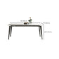 Stainless Steel Frame Dinette Table Stone Top Rectangle Dining Table Clearhalo 'Dining Tables & Seating' 'Dining Tables' 'dining_table' 'furn' 'furn_dining_table' 'Furniture' 'Kitchen & Dining Furniture' 7193263