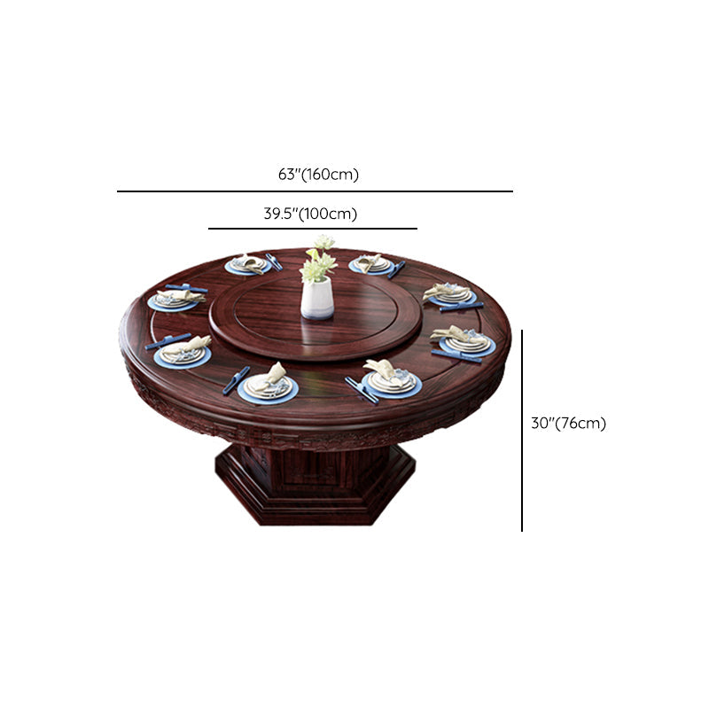 Solid Wood Dining Table Pedestal Round Dinner Table for Dining Room Clearhalo 'Dining Tables & Seating' 'Dining Tables' 'dining_table' 'furn' 'furn_dining_table' 'Furniture' 'Kitchen & Dining Furniture' 7193278