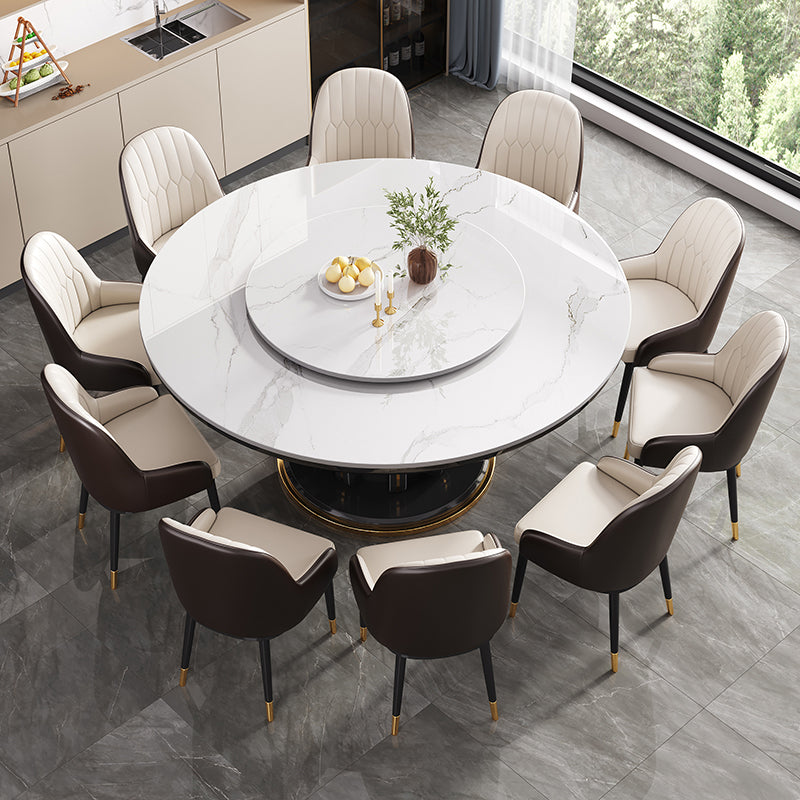 Modern Round Dining Table Sintered Stone Dinner Table for Dining Room Clearhalo 'Dining Tables & Seating' 'Dining Tables' 'dining_table' 'furn' 'furn_dining_table' 'Furniture' 'Kitchen & Dining Furniture' 7193280