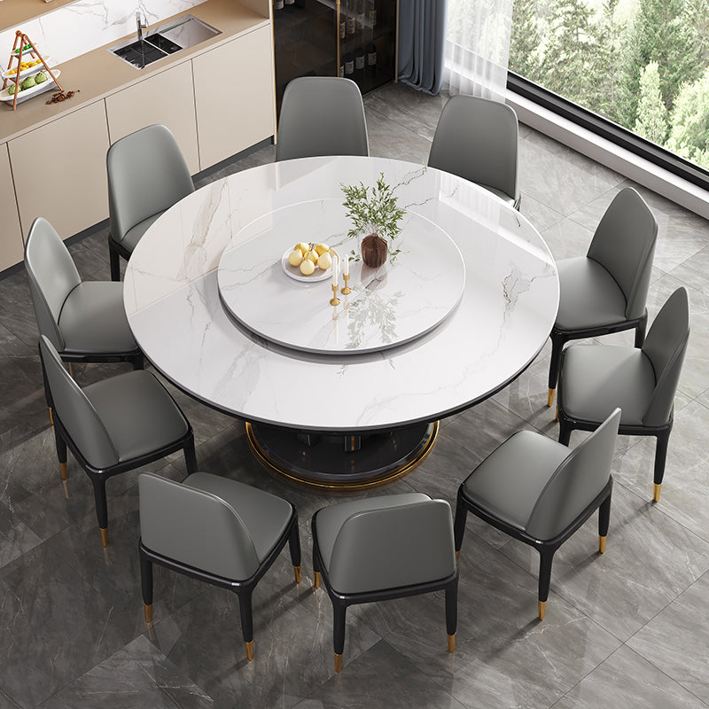 Modern Round Dining Table Sintered Stone Dinner Table for Dining Room Clearhalo 'Dining Tables & Seating' 'Dining Tables' 'dining_table' 'furn' 'furn_dining_table' 'Furniture' 'Kitchen & Dining Furniture' 7193281