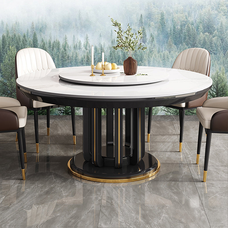 Modern Round Dining Table Sintered Stone Dinner Table for Dining Room Clearhalo 'Dining Tables & Seating' 'Dining Tables' 'dining_table' 'furn' 'furn_dining_table' 'Furniture' 'Kitchen & Dining Furniture' 7193283