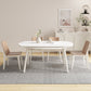 White Drop-Leaf Dining Table Round Sintered Stone Dinner Table for Dining Room Clearhalo 'Dining Tables & Seating' 'Dining Tables' 'dining_table' 'furn' 'furn_dining_table' 'Furniture' 'Kitchen & Dining Furniture' 7193296