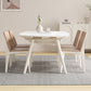 White Drop-Leaf Dining Table Round Sintered Stone Dinner Table for Dining Room Clearhalo 'Dining Tables & Seating' 'Dining Tables' 'dining_table' 'furn' 'furn_dining_table' 'Furniture' 'Kitchen & Dining Furniture' 7193297