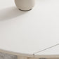 White Drop-Leaf Dining Table Round Sintered Stone Dinner Table for Dining Room Clearhalo 'Dining Tables & Seating' 'Dining Tables' 'dining_table' 'furn' 'furn_dining_table' 'Furniture' 'Kitchen & Dining Furniture' 7193300