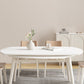 White Drop-Leaf Dining Table Round Sintered Stone Dinner Table for Dining Room Clearhalo 'Dining Tables & Seating' 'Dining Tables' 'dining_table' 'furn' 'furn_dining_table' 'Furniture' 'Kitchen & Dining Furniture' 7193301