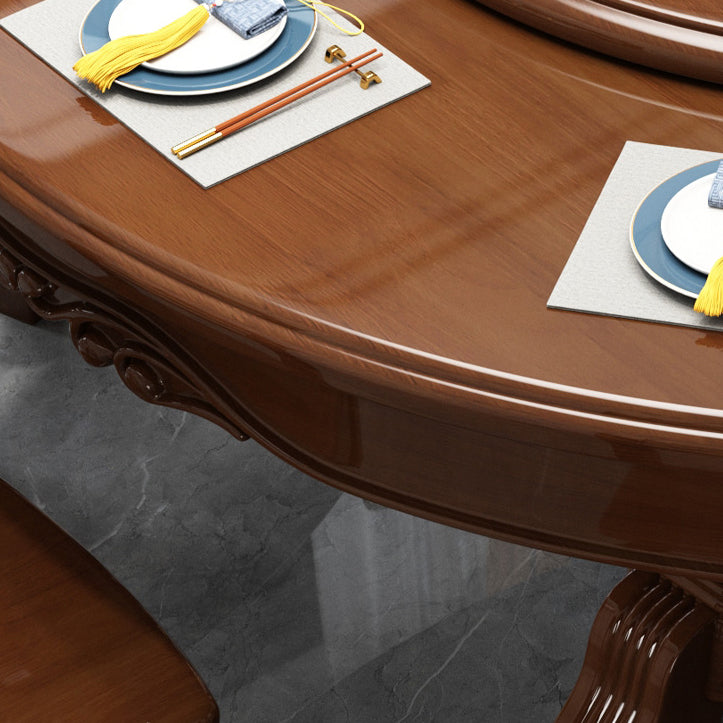 Traditional Dining Table Round Rubberwood Dinner Table for Dining Room Clearhalo 'Dining Tables & Seating' 'Dining Tables' 'dining_table' 'furn' 'furn_dining_table' 'Furniture' 'Kitchen & Dining Furniture' 7193315
