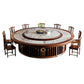Round Tradition Dining Table for Home Stone Top Dinette Table with Rubberwood Base Clearhalo 'Dining Tables & Seating' 'Dining Tables' 'dining_table' 'furn' 'furn_dining_table' 'Furniture' 'Kitchen & Dining Furniture' 7193359