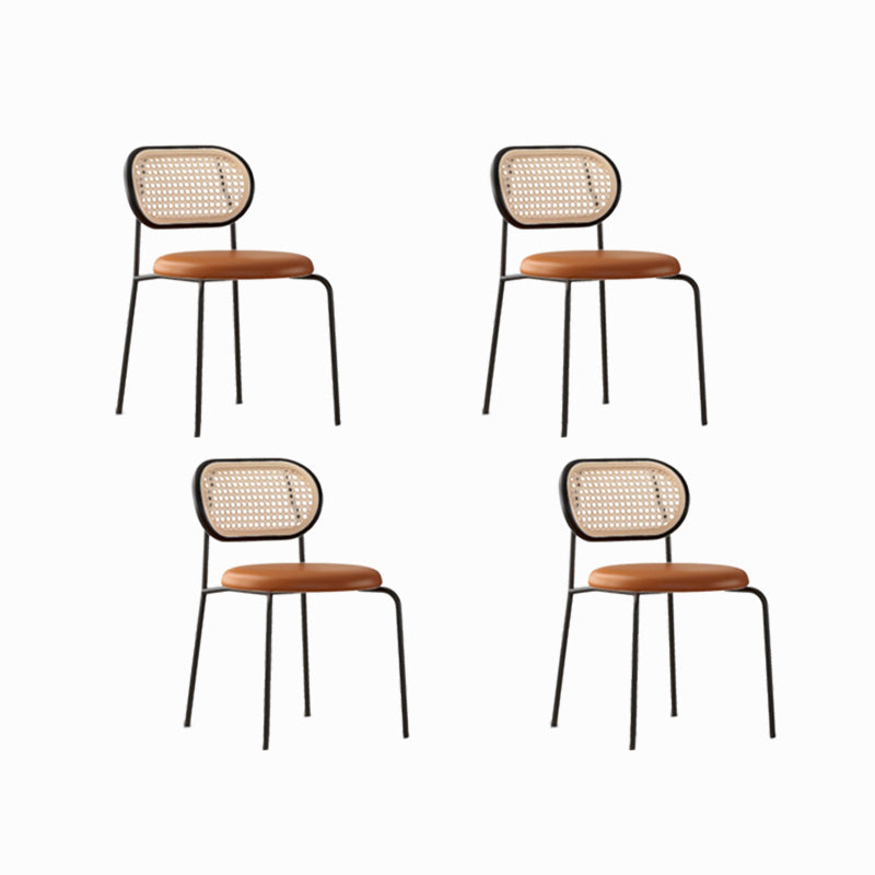 Industriële gestoffeerde zijstoel Open achterste armloze stoel voor eetkamer