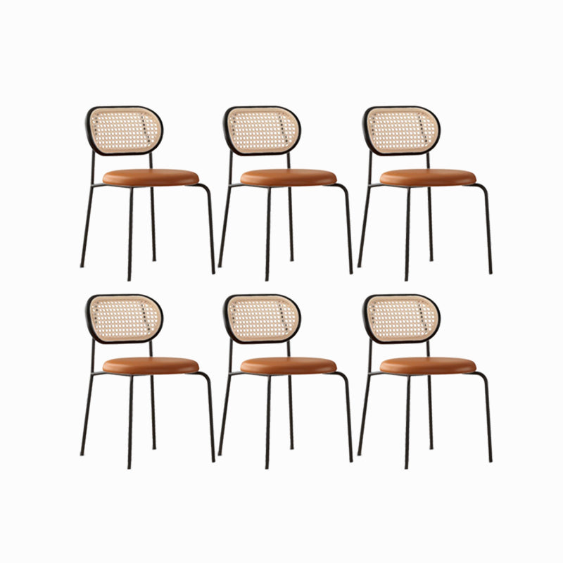 Industriële gestoffeerde zijstoel Open achterste armloze stoel voor eetkamer