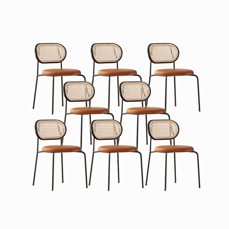 Industriële gestoffeerde zijstoel Open achterste armloze stoel voor eetkamer