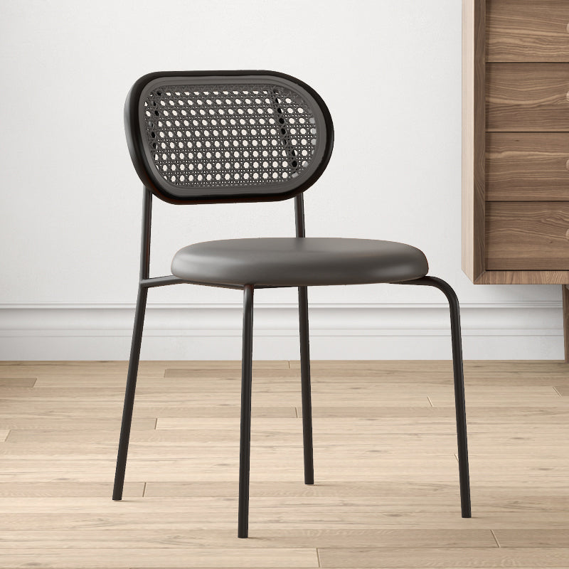 Industriële gestoffeerde zijstoel Open achterste armloze stoel voor eetkamer