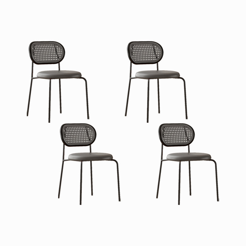 Industriële gestoffeerde zijstoel Open achterste armloze stoel voor eetkamer