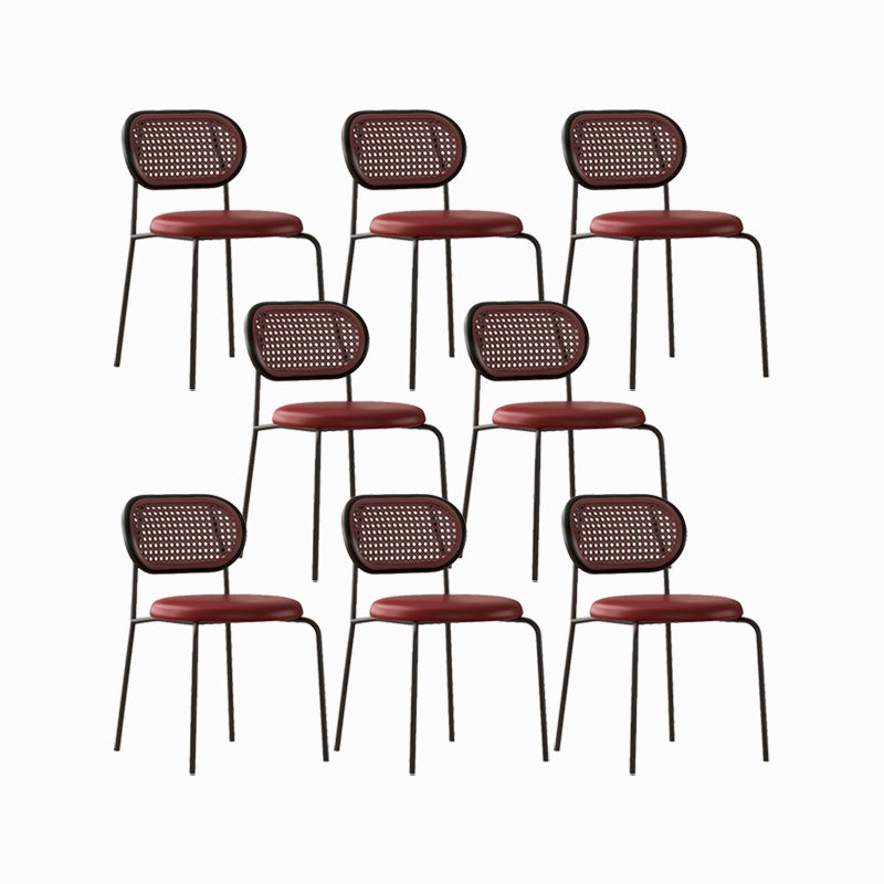 Industriële gestoffeerde zijstoel Open achterste armloze stoel voor eetkamer